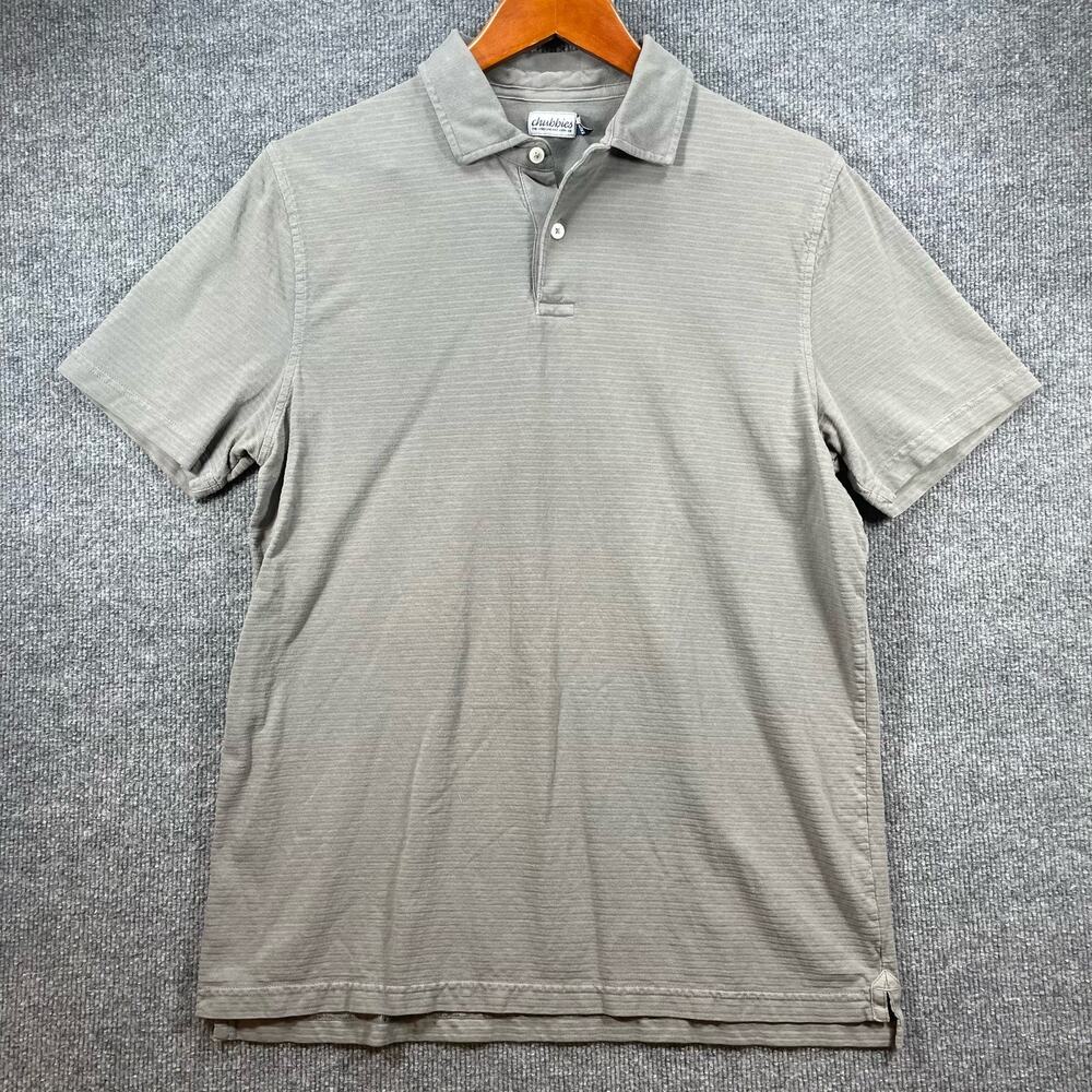 Chubbies Polo Shirt Men's Large Gray Short Sleeve Casual Streetwear